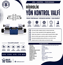 4WE10H NG10 ÇİFT BOBİN HİDROLİK VALF 4/3 H MERKEZ oxim