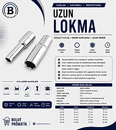 1/2-16MM ALTI KÖE UZUN LOKMA ANAHTAR