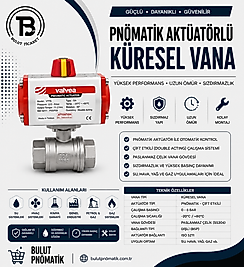 AKTÜATÖRLÜ VANA  PASLANMAZ İKİ PARÇALI ÇİFT ETKİLİ