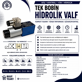 4WE10C NG10 TEK BOBİN HİDROLİK VALF AÇIK GEÇİŞ OXİM